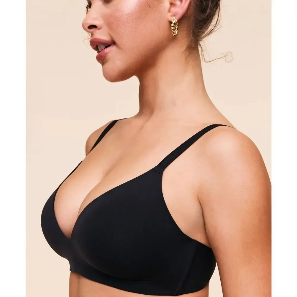 ✨Adore Me Valory Lightly Lined Plunge Black Sz 32DDD Bra✨